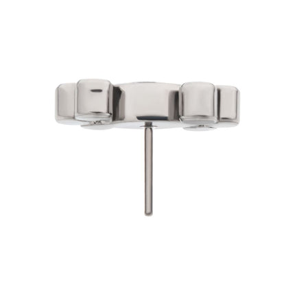 Invictus Titanium Threadless with Clustered Bezel Set Marquise & Round CZ Top