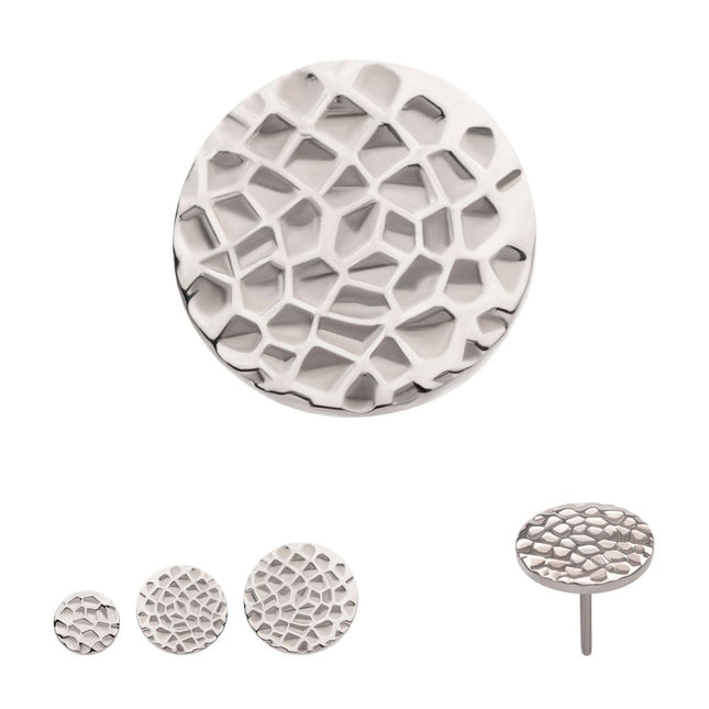 Invictus Titanium Threadless Hammered Disk Top
