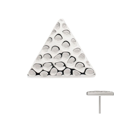 Invictus Titanium Threadless Hammered Triangle Top