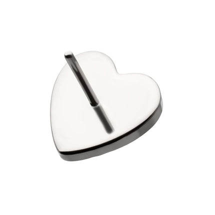 Invictus Titanium Threadless Hammered Heart Top