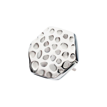 Invictus Titanium Threadless Hammered Hexagon Top
