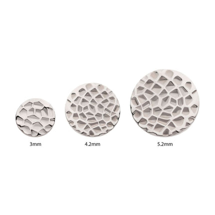 Invictus Titanium Threadless Hammered Disk Top