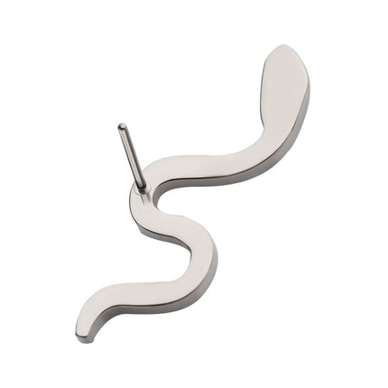 Invictus Titanium Threadless with Pave Set CZ Snake Top