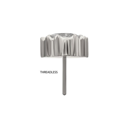 Invictus Titanium Threadless Prong Set Gem Heartbreaker Edge Top