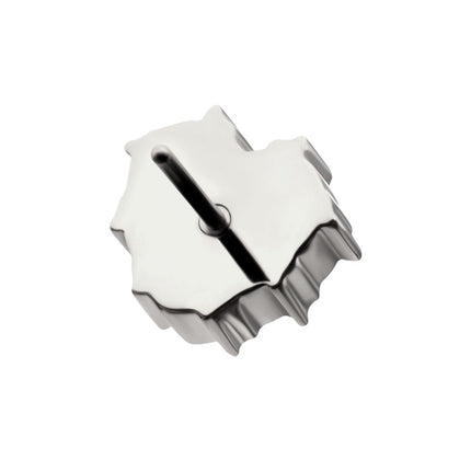 Invictus Titanium Threadless Prong Set Gem Heartbreaker Edge Top