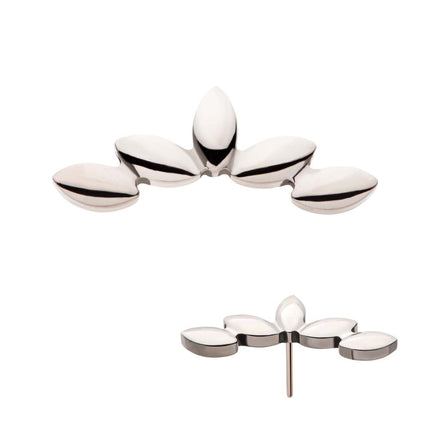 Invictus Titanium Threadless 5-Cluster Fan Shape Top