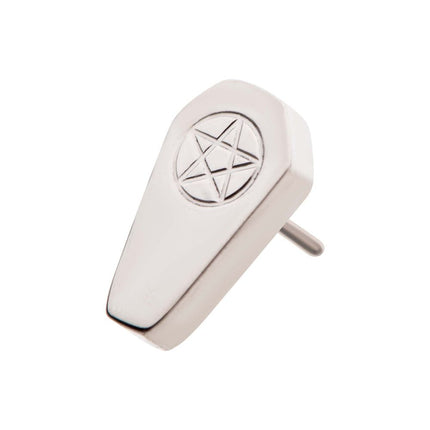 Invictus Titanium Threadless Coffin with Engraved Pentagram Top
