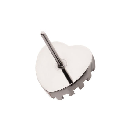 Invictus Titanium Threadless Prong Edge Opal Heart Top