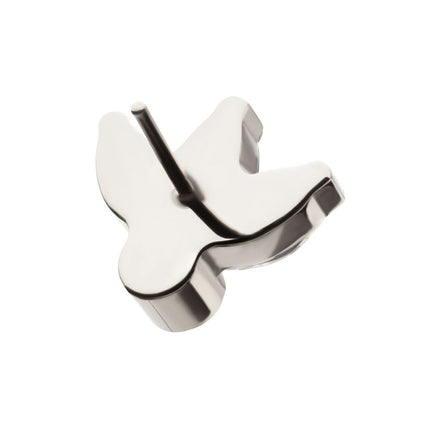 Invictus Titanium Threadless 3-Cluster Marquise Gem Fan Top with Bezel Round Gem