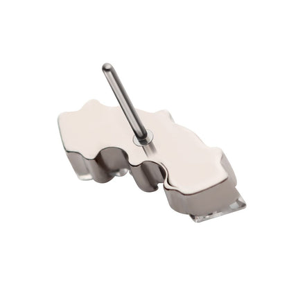 Invictus Titanium Threadless Prong Set Trapezoid CZ 3-Cluster Top