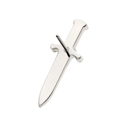 Invictus Titanium Threadless with Bezel Set 1mm CZ Dagger Top