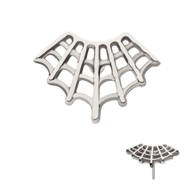 Invictus Titanium Threadless Fan Shape Spiderweb Top