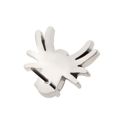 Invictus Titanium Threadless Prong Set Opal/CZ Spider Top