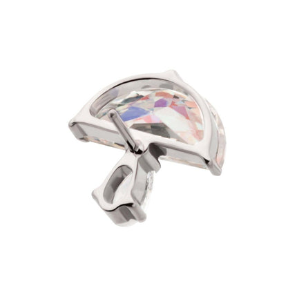 Invictus Titanium Threadless Prong Set Multi Shape CZ Mushroom Top