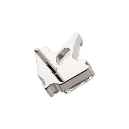 Invictus Titanium Threadless Multi Shape Clear CZ 4-Cluster Top