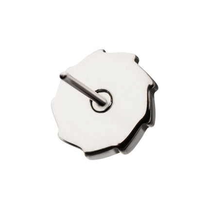 Invictus Titanium Threadless Vortex Spiral Top with Bezel Set Gem