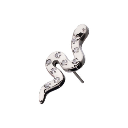 Invictus Titanium Threadless Prong Set 9-Gem Snake Top