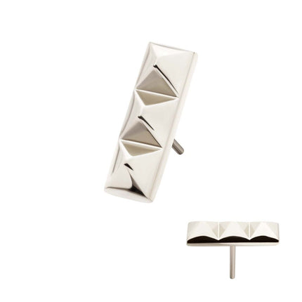 Invictus Titanium Threadless 3 Pyramid Stud Top