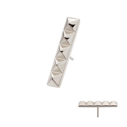 Invictus Titanium Threadless 5 Pyramid Stud Top