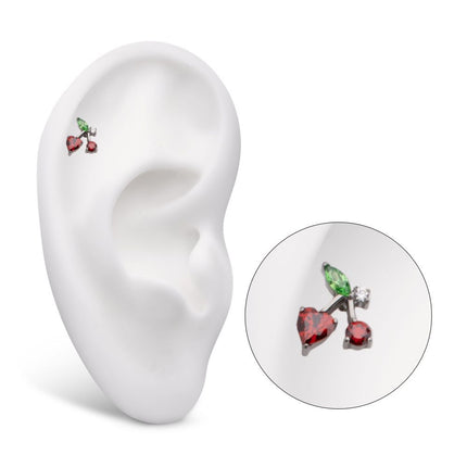 Invictus Titanium Threadless Prong Set Multi Gem Cherry Top