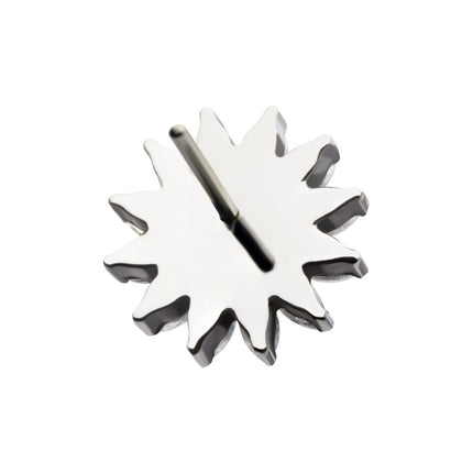 Invictus Titanium Threadless Prong Set Marquise Gem Sunflower Top
