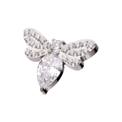 Invictus Titanium Threadless Multi Gem Bee Top