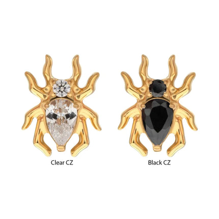 Invictus 24KT Gold PVD Titanium Threadless Spider Top