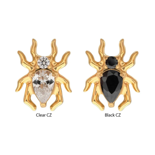 Invictus 24KT Gold PVD Titanium Threadless Spider Top