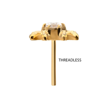 Invictus 24KT Gold PVD Titanium Threadless Spider Top