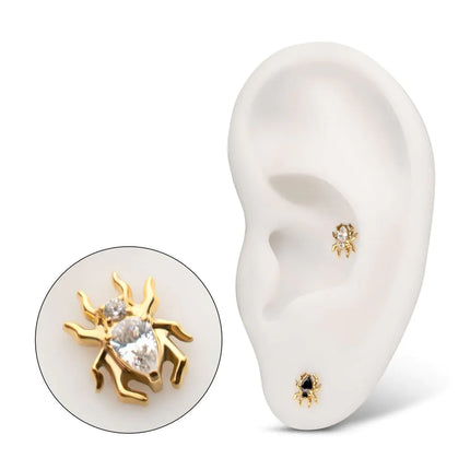 Invictus 24KT Gold PVD Titanium Threadless Spider Top