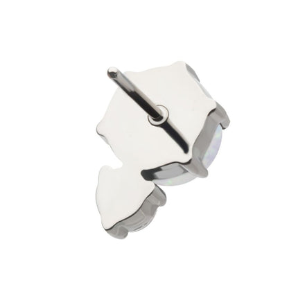 Invictus Threadless Prong Set Double Round Gem and Synthetic Opal Top