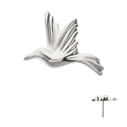 Invictus Titanium Threadless Low Profile 3D Hummingbird Top