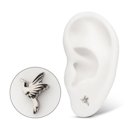 Invictus Titanium Threadless Low Profile 3D Hummingbird Top