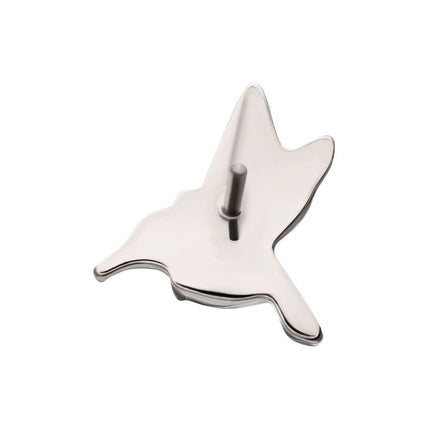 Invictus Titanium Threadless Prong Set Teardrop Gem Hummingbird Top