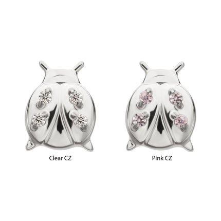 Invictus Titanium Threadless Prong Set Gem Lucky Ladybug Top