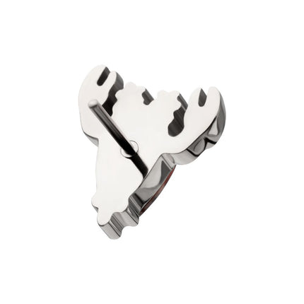 Invictus Titanium Threadless Prong Set Gem Lobster Top