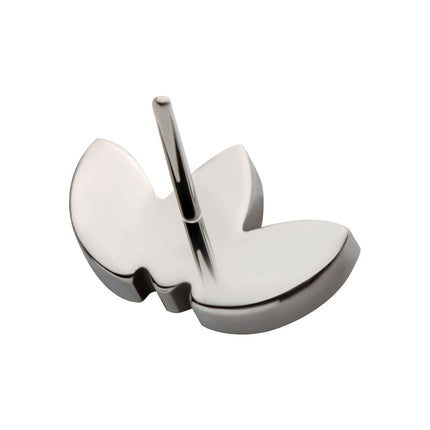 Invictus Titanium Threadless Hammered Marquise 3-Cluster Top