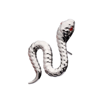Invictus Titanium Threadless Garnet CZ Eye Snake Top