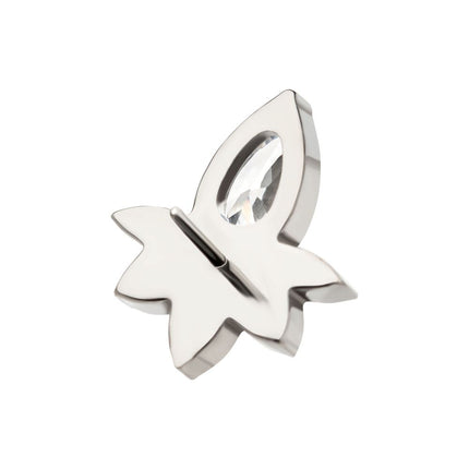 Invictus Titanium Threadless Marquise Cluster Fan Shape with Teardrop CZ Top