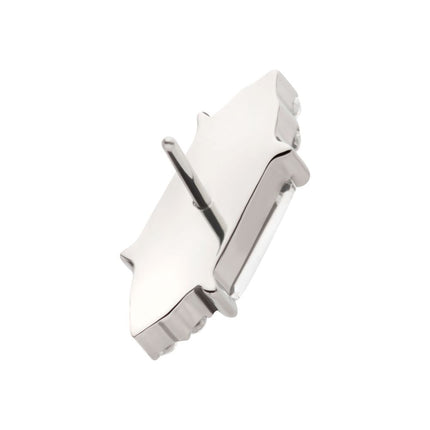 Invictus Titanium Threadless Pronged Baguette & Round CZ 7-Cluster Top