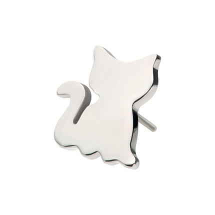 Invictus Titanium Threadless Sitting Cat Shape Top
