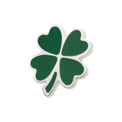 Invictus Titanium Threadless Enamel 4-Leaf Clover Top