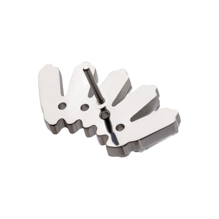 Invictus Titanium Threadless Prong Set Baguette & Round Gem Fan Shape 5-Cluster Top