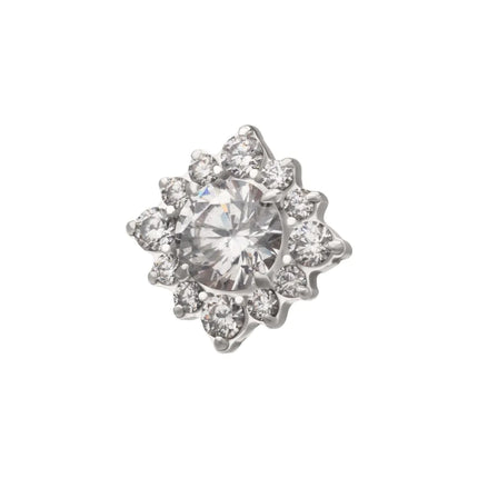 Invictus Titanium Threadless Radiant Cluster Top