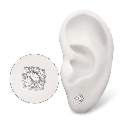 Invictus Titanium Threadless Radiant Cluster Top