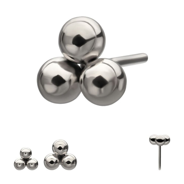 Invictus Titanium Threadless Trinity Ball Top
