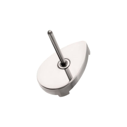 Invictus Titanium Threadless Prong Set Teardrop Shaped Gem Top