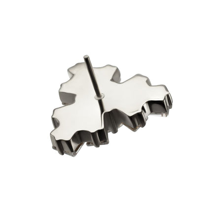 Invictus Titanium Threadless Round & Baguette Cluster Gem Radiant Beam Top