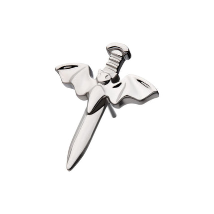 Invictus Titanium Threadless Dagger with Flying Bat Top