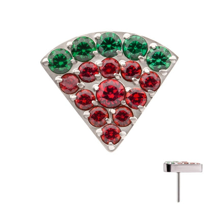 Invictus Titanium Threadless Prong Set Gem Watermelon Top
